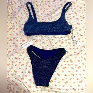 Blue Sparkly Pacsun Bikini Set
